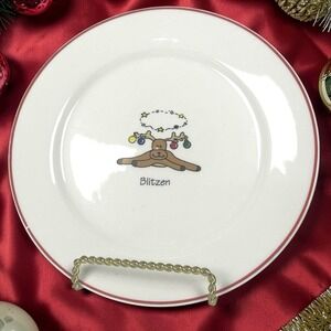 LTD Commodities SANTA'S REINDEER Blitzen CHRISTMAS PLATE/SALAD/DESSERT🎄🎄🎄
